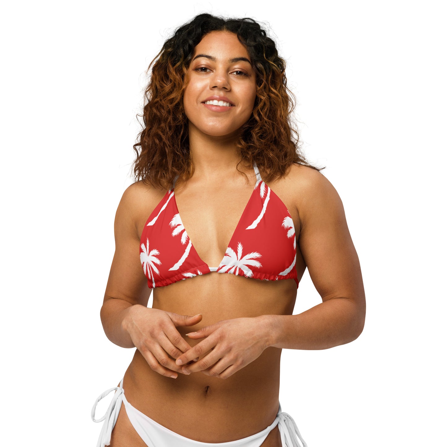 Red Beach Nation Palm Bikini Top